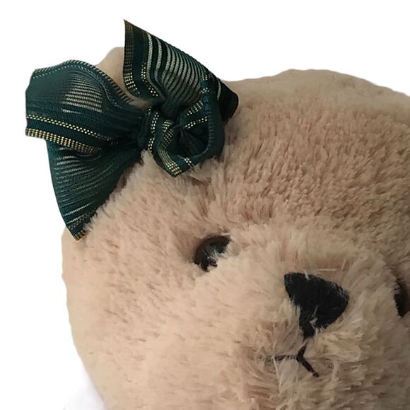 Nova Plush The Cherish Collection 2011 Bear Green Velvet Dress With White Trim - Picture 3 of 10